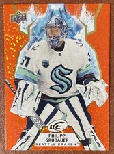 Philipp Grubauer 2021-22 Upper Deck Ice Orange Parallel #80 Seattle Kraken