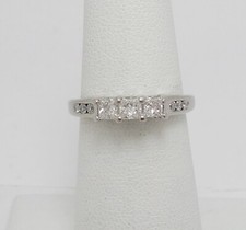 1/2CT Natural Diamond Anniversary Engagement Wedding Bridal Ring 14K White Gold