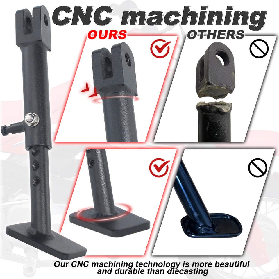 Adjustable Kickstand Sidestand Drop Support Stand Fit For Honda CRF50F 2013-2025 - Image 4 of 4