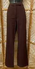 ST JOHN Sport Essentials Womens Casual Chino Pants Size 6 Brown Cotton Stretch
