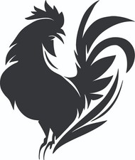 Rooster Die Cut Vinyl Decal Transfer Sticker Lots Of Colors  Sizes Available