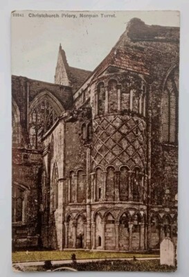 Antique Postcard - Christchurch Priory Dorset 