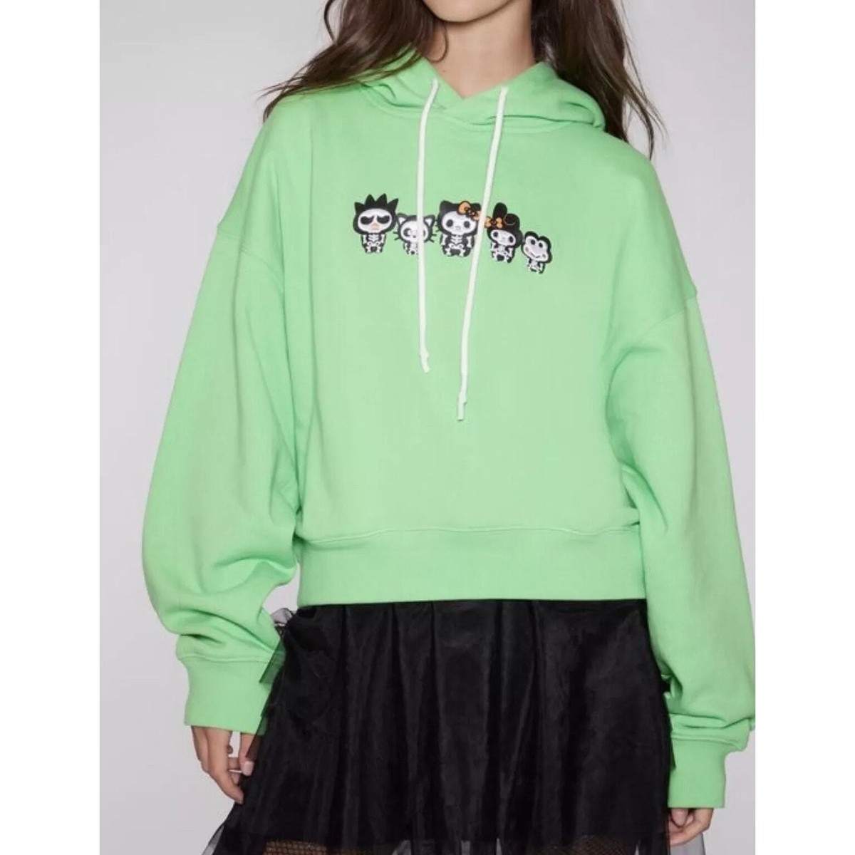 Forever 21 X Hello Kitty \u0026 Friends Sanrio Skeleton Hoodie Sweatshirt Size S  | eBay