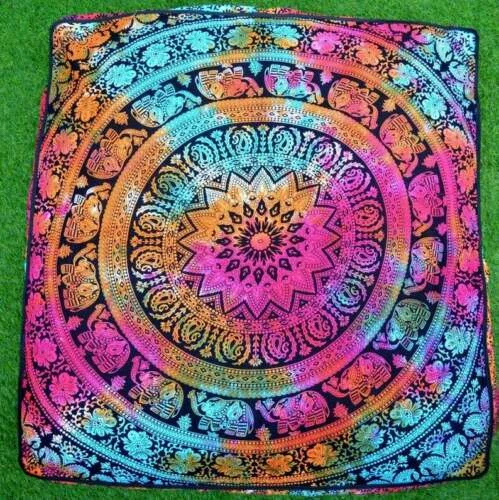 Granny Square Mandala Cushion Cover Handmade Indian Fancy Pillow Square Cover
