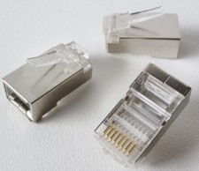 50 Shielded Cat5E/6 STP FTP RJ45 LAN Crimps Ends Crimp Connectors