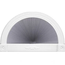Arch Window Shades Half Circle Round Blackout Pleated Blinds radius 36" Dual 