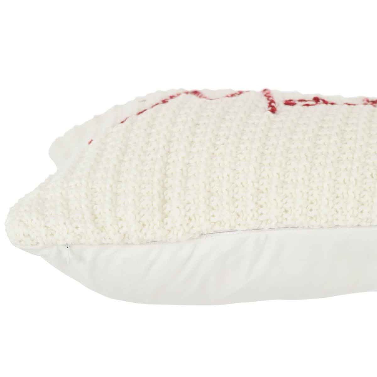 Coussin rectangulaire Maison 40x60cm blanc brodé rouge de haute qualité