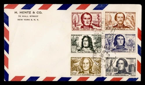 DR WHO 1953 FRANCE SEMI POST PORTRAIT COMBO FDC? M74614