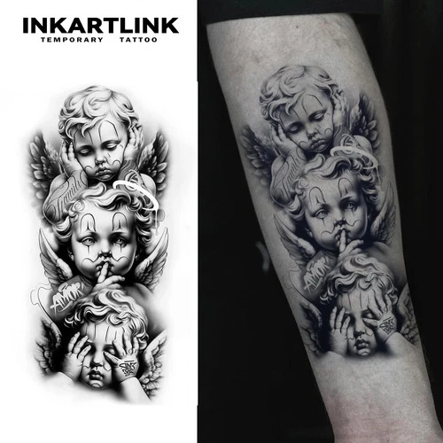 INKARTLINK Angel Juice Tattoo Sticker Magic Tattoo Semi Permanent Tattoo - product listing photo