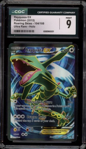 Pokemon Rayquaza EX XY Roaring Skies Full Art #104 CGC 9 Mint