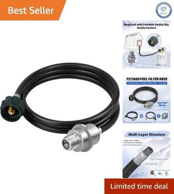 High-Quality Propane Filter with Hose for Mr Heater Buddy - Durable & Reliable
