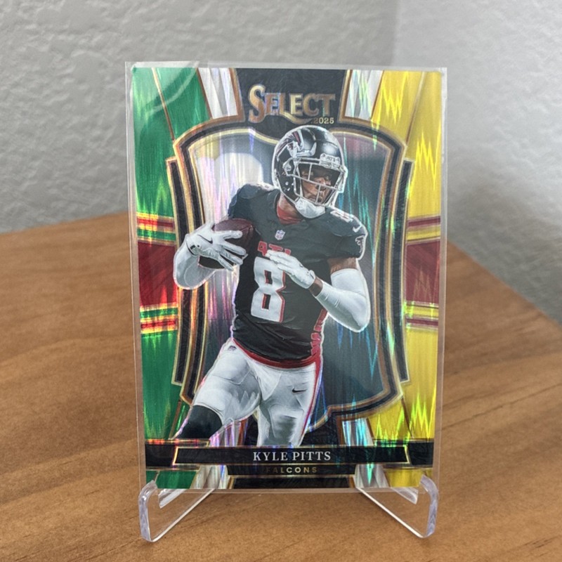 2025 Panini Select Kyle Pitts Premier Level Green Yellow Prizm #147