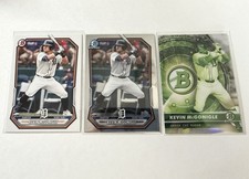 3x Kevin McGonigle 2026 Bowman Prospects RC Card Lot Chrome Base Green Radar MT