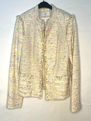 boucle jacke damen, Elegance,Paris,Gr.38,creme-multicolor