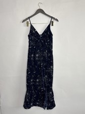 Urban Outfitters Womens Small Blue Velvet Rooftop Constellation Midi Dress Y2K