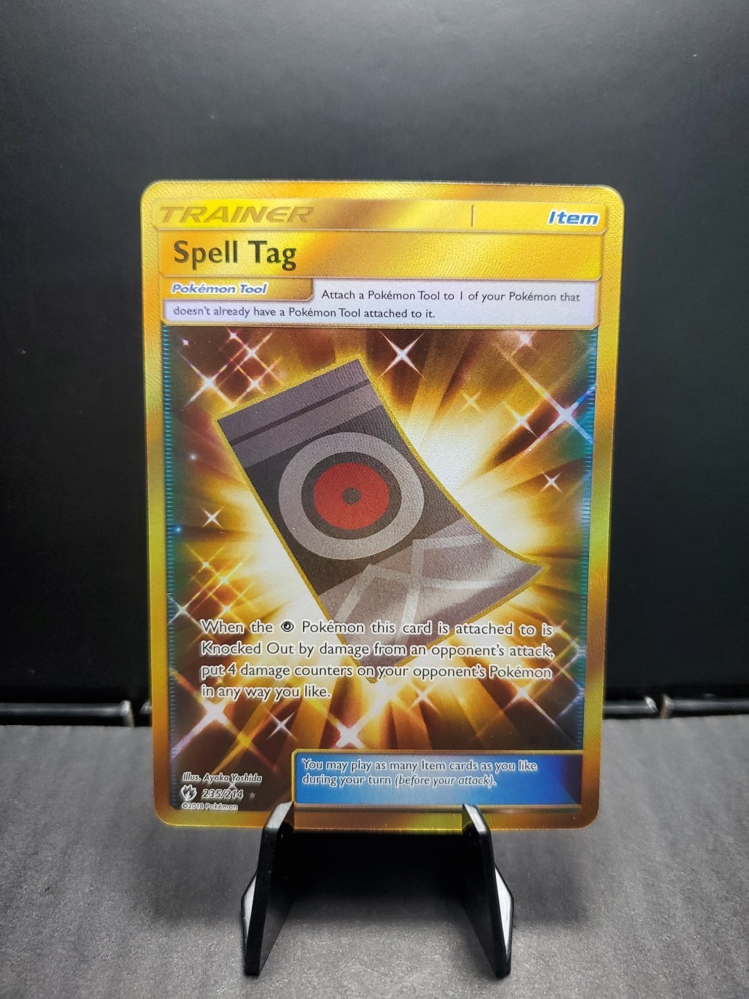 Pokemon TCG Spell Tag (Secret) 235/214 Sm-Lost Thunder Gold Card 2018 Holo NM