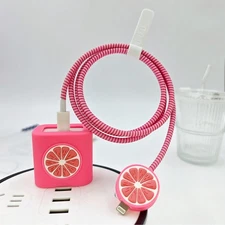 “4-Piece Lemon Phone Case Set with Screen Protector, Fast-Charging Compatible”