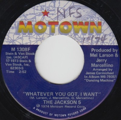The Jackson 5 - Whatever You Got, I Want (7'') (Very Good (VG)) - 1510394680