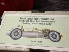 Exoto XS 1/18 Ferrari Tipo 246 Monoposto Rolling Chassis Hand Built Model