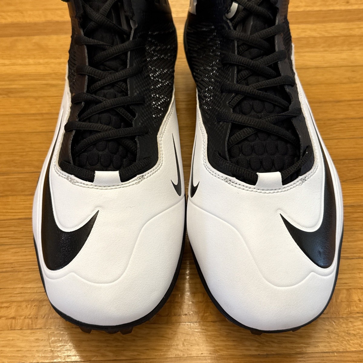 Size 13.5 Nike Zoom Code Elite 3/4 TD Football Cleats White/Black 603368-100 SOLD* Nike Zoom Code Elite 3/4 TD Football Cleats White  main image 4