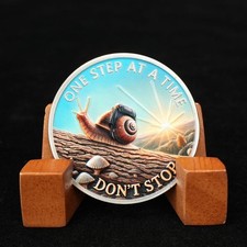 Moneda Sobriedad Caracol Rastrero, Chapada en Oro Recuperación Progreso Regalo Decoración
