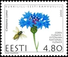 EST_190- 2000 Estonia Cornflower flowers plants insects bees MNH