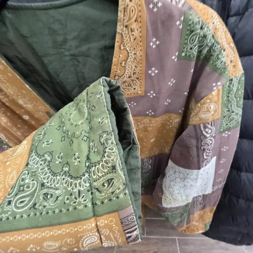 Patchwork Quilted Bomber Jacket - Unique Pattern,… - image 5