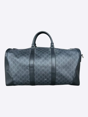 Gucci Black GG Monogram Large Duffel Bag | eBay