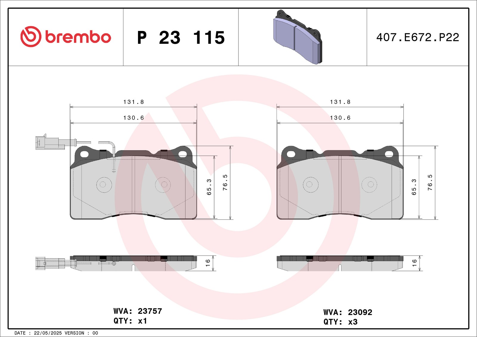 Für BREMBO KLOCKI SZCZEKI CYLINDERKI P 23 115 BRAKE PADS LANCIA DELTA - Bild 8