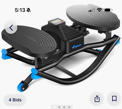 Merach MR-2517W 3D Rocking Stepper Hydraulic Resistance 330 lb Black/Blue