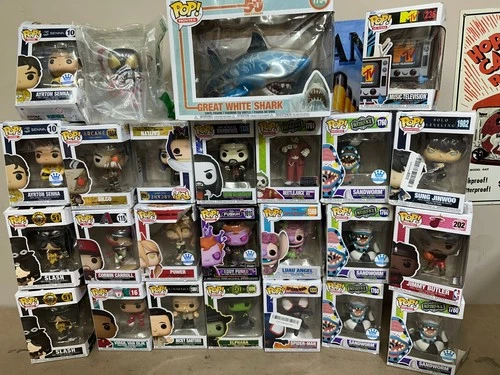Funko Pop Mixed Lot of 20+ Figures Movies Anime Sports Music - Damaged Boxes