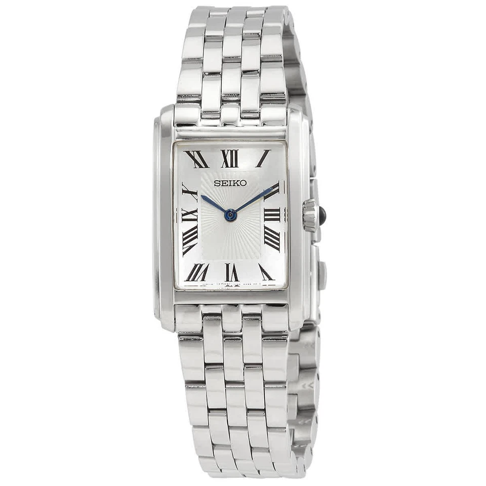 Reloj Seiko de cuarzo con esfera blanca para mujer SWR083P1