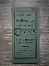 1974 reprint CATALOGUE OF FINE REGULATORS E HOWARD WATCH & CLOCK CO 1889, 42 pp.