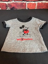 Disney Parks Vintage Style Mickey Mouse black/gray Ringer T Sz 18/24m MOS/READ 