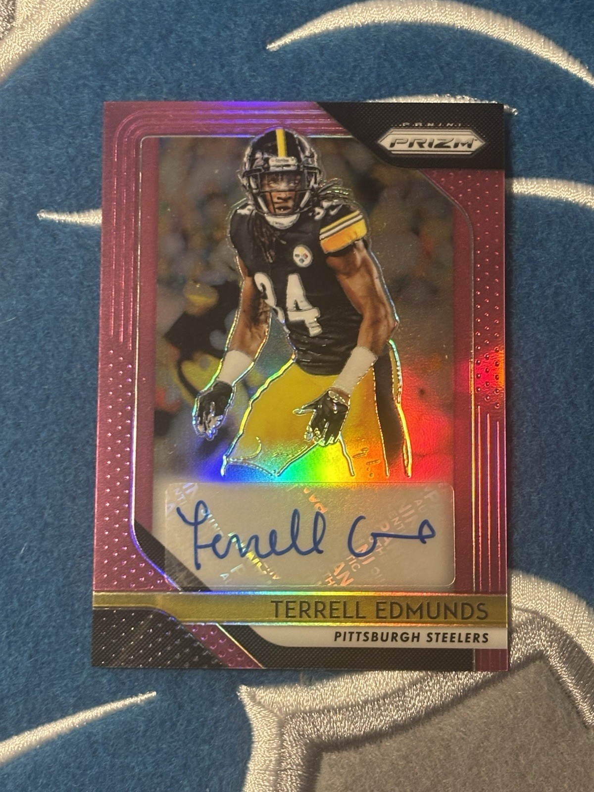 Terrell Edmunds Panini Prizm Rookie Autographs #TER Pink