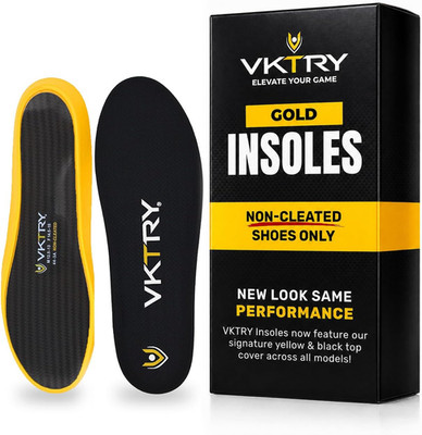 Gold Sport Insoles for Non-Cleated Shoes - Carbon Fiber Insole | for Basketball,