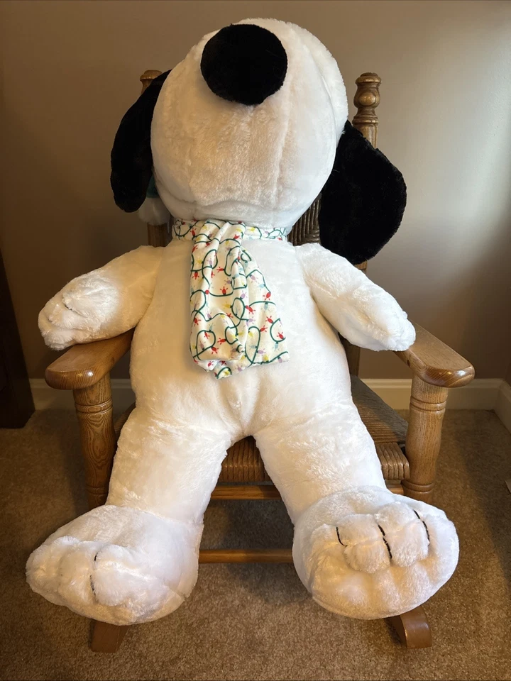 DanDee Navidad Suave Jumbo 30" Cacahuetes Santa Sombrero Snoopy Peluche Perro - Nuevo con Etiquetas Foto 3 de 4