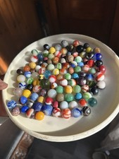 Early Marble Lot 100 Mixed Estate Find Akro Vitro Peltier Clay Swirl Shoote