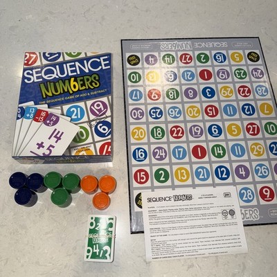 Sequence Numbers Game Jax 2008 Math Kids Educational Cards Missing 4 Chips