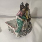 Vintage 1930s Seiei Japan Porcelain Couple Cigarette Holder Ashtray Set Complete — photo 4