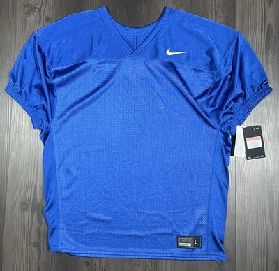 Nike Football Jersey Mens Blue Blank Warm Up Practice New With Tags Sz Large