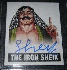 2012 LEAF ORIGINALS WRESTLING IRON SHEIK ON CARD CERTIFIED AUTOGRAPH TIS WWE HOF