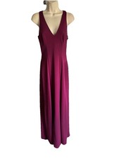 NWT $129 DAVIDS BRIDAL Wedding Party Gown Dress Deep Pink Cut-out Sides V neck 2