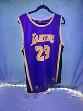 LEBRON JAMES Los Angeles Lakers Fanatics Maglia Uomo Fast Break Viola Large.