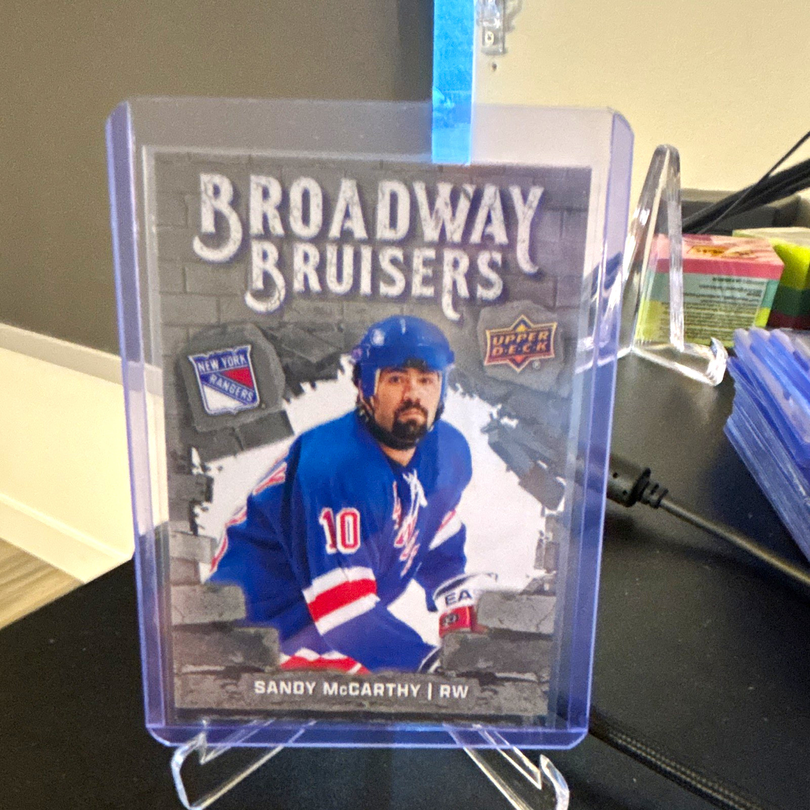 Upper Deck 2025-26 Rangers Centennial Broadway Bruisers Sandy McCarthy BB-1