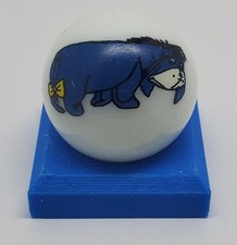 Eeyore Glass 1" Logo Marble w/ Colored Stand