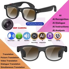 AI Smart Glasses with Camera 8MP HD1080P Video Glasses with Camera