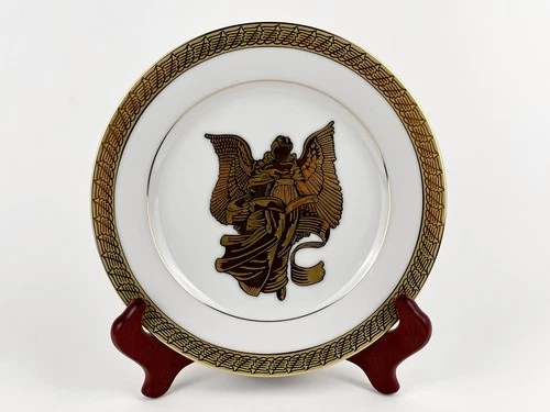 Centurion Collection 9414 Pure Gold & White Plate Christmas Angel