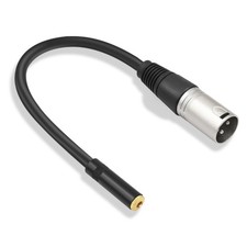 Stereo 3.5mm Female to 3Pin Male Adapter Cord Microphones Speaker Cable