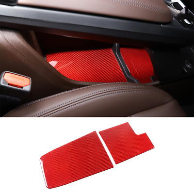 Red Carbon Fiber Gear Shift Lower Storage Groove Pad Sticker Für BMW X1 2023-24